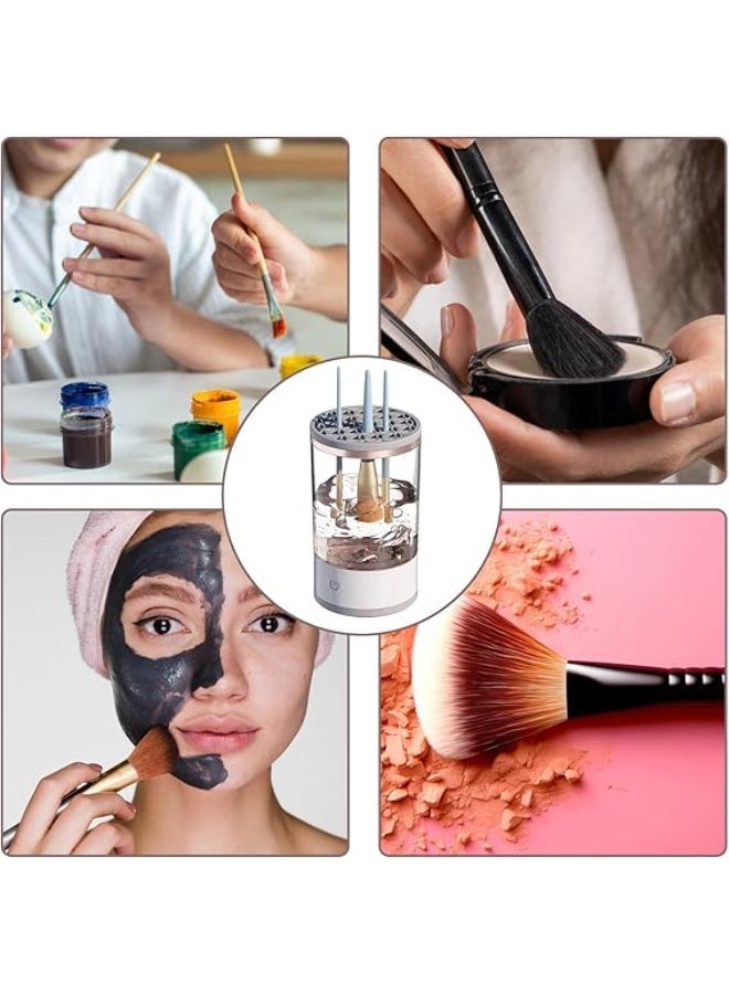 جهاز غسيل وتنظيف فرش المكياج الكهربائي – تنظيف عميق في 30 ثانية – شحن USB – غسالة وتجفيف أوتوماتيكي للفرش - Image 2